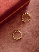 10K Solid Gold Beaded Glow Huggies - CAMELLIA Single